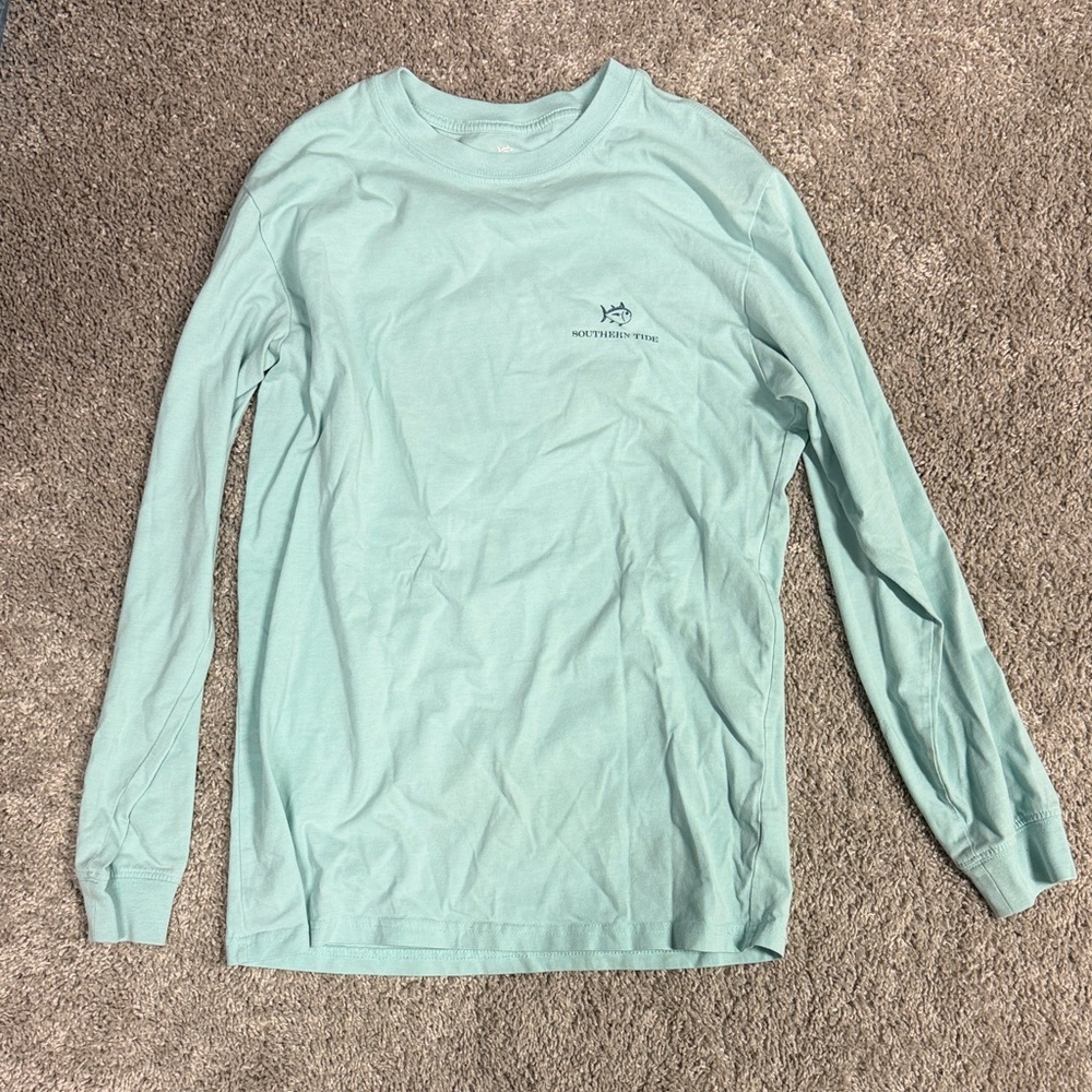 Southern Tide Women’s Aqua Long Sleeve Tee